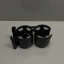 Accmor Stroller Cup Holder with Phone Holder, Bike Cup Holder, Universal Cup Holder for Uppababy Nuna Doona Strollers, 2-in-1 Cup Phone Holder for Stroller, Bike, Wheelchair, Walker, Scooter (Double Holder-Black)