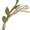 KEILEOHO 196Ft 5MM Burlap Leaf Ribbon, 6 Rolls 33 Ft Natural Jute Twine Rope,Jute Twine with Green Leaves Ply Braided Burlap Ribbon Artificial Leaves Vine Rope for Wedding, Party, Garden Decor