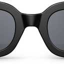 VISOONE Chunky Rectangle Sunglasses Women Men 90s Vintage Retro Accessories UV400 Protection Narrow Square Shades Harmony (Black)