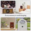 Large Urn for Human Ashes Adult Male Solid,Wooden urn with QR Memorial webpage. Quality Wooden Keepsake Box for Memorial Cremation Ash | Up to 220 lbs Cremains Capacity