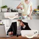 LSL Compatible with iPhone 15 Plus Case, Silicone Leopard Cheetah Phone Case for Women Girls, Wristband Kickstand Camera Protective Shockproof Slim Cover 6.7inch, White Leopard