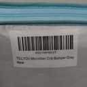 TILLYOU Baby Breathable Crib Bumper Pads for Standard Cribs Machine Washable Padded Crib Liner 100% Silky Soft Microfibe
