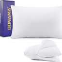 DONAMA Bed Pillows for Sleeping King Size, Adjustable Hotel Quality Pillow with Down Alternative Fill, Soft and Supportive Pillows for Side and Back Stomach Sleepers, 2 in 1 Pillow - 1 Pack