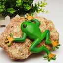 3 x Decompress and Stres Frog Toys, Realistic Frog Figurines Simulation Animal Model Soft Stretchy Spoof Vent Stress Toy Frog Party Decor for Relief, Elastic Spoof to Vent Stress Party Toy