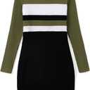 PATPAT Family Matching Outfits Fall Winter Cotton Long Sleeve Bodycon Dresses and Sweatshirts Tops Sets (M)