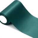 6 inch Teal Satin Ribbon, 24 Yard Long Solid Fabric Ribbon for Christmas Wedding Birthday Party Baby Shower Decoration, Gift Wrapping, Bow Making, Chair Sash, Cutting Ceremony, Indoor Outdoor (07) Teal / Dark Green)