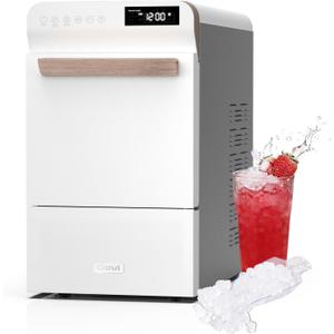 Gevi Nugget Ice Maker Countertop 40lbs/24H, Pebble Ice Machine with Programmable Timer,Self-CleaningChewable Pellet Ice for Home, Kitchen,Office,Gift