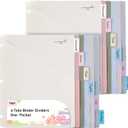 6-Tab Dividers for 3 Ring Binder, 12 Counts Binder Dividers Index with One Pockets, Letter Size 8.5 x 11'', Morandi Colors (2)