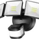 OREiN Motion Sensor Outdoor Flood Light, 26W 3500LM LED Security Light, 240 40FT Detection, Dusk to Dawn/Auto/Test Modes, IP65 Waterproof for Garage, Yard, Porch, Driveway (Hardwired) (Black)