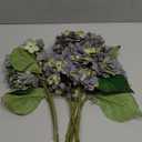 Kimura's Cabin 6pcs Artificial Silk Hydrangea Flowers Vintage Fake Bouquets Faux Hydrangeas Flower with Stems for Wedding Party Autumn Farmhouse Home Table Core Decoration (Deep Lake Blue)