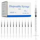 100 Pack 1ml Syringes with Needle 27G 1/2 Inch - Disposable Luer Lock Dispensing Syringe, Individually Wrapped