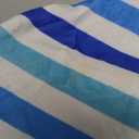 Yaomiao Inflatable Beach Pillow 17"x10" with Removable Cover, Beach Chair Stripe Backpacking Pillow with Strap for Summer Sand Pools Travel Vacations Pools Camping