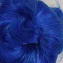 Chuangdi 2 Pcs Halloween Funny Movie Costume Accessories Set Joyful Short Blue Wigs Adult Costume Wigs with for Women Girls Halloween Cosplay Party