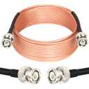 XRDS -RF BNC Cables 25FT, 50 Ohm BNC Male Cable RG316 Antenna Cable for Antenna Scanners Handheld Ham Radios etc.