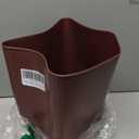 Plastic Trash Can Waste Basket Bin - 3.5 Gallon - for Office, Home, Bathroom, Kitchen, Dormitory - Brown