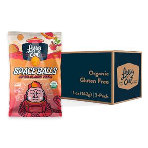 LesserEvil Outer Planet Pizza Space Balls, Premium Quality, Minimally Processed, No Vegetable Oil, 5 oz, Pack of 3, Best By: 06/17/2026