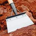 9.8-Inch Heavy Duty Steel Cleaning Shovel, Multifunctional Outdoor Garden Tool for Weeds, Moss, and Ice - Flat Blade No Handle