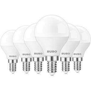 BUBO Ceiling Fan Light Bulbs, E12 LED Bulb 60W Equivalent, Small Base Light Bulbs 4000K Cool White, A15 Ceiling Fan Bulbs 120V, Candelabra Base Light Bulb 5.5W, 650LM, Non-Dimmable, 6 Pack Global Recycled Standard