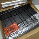 KLM 4-Tier Wood Display Shelf, Black Modern Bottle Organizer, Countertop Bar Stand for Liquor, Coffee Syrup, (Black)