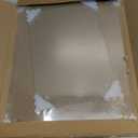 Tempered Glass Cutting Board for Kitchen, Cutting Board with Non-Slip Feet for Countertop, Dishwasher Safe, Rounded Corner Board, Shatter, Heat & Scratch Resistant-16"x12" & 12"x8" 2pcs, Clear