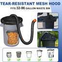 Leaf Collector Compatible with Worx Leaf Blower & Vacuum, Includes Adjustable Adapter Fits 2.3"-5" Connection Ports, 2-8FT Hose, and Mesh Hood
