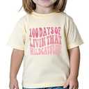ArtJaroz 100 Days of School Shirt Kids Boys Girls Happy 100th Day of School Costume T-Shirt Toddler Graphic Short Sleeve Tops Tee 2-8T, 120