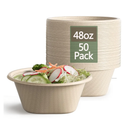 Homestockplus Large Disposable Bowl - Heavy Duty Paper Bowls - Made from Sugarcane and Bamboo Fiber, Microwave Safe - 48 Oz Paper Bowls for Soup, Salad, Ramen, Popcorn, etc.[50/Pack]
Amazon's Choice