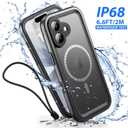 SPORTLINK for iPhone 17 Case - IP68 Waterproof Military Protective Full Body Heavy Duty Shockproof 360 Sealed Dustproof with Camera Screen Protector Phone Cover for iPhone 17 6.3" M/Black
