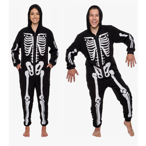 Funziez! Slim Fit Adult Onesie - Animal Halloween Costume - Plush Unisex One Piece Cosplay Suit for Women and Men S