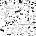 Peel and Stick Wallpaper Black and White Contact Paper Modern Dog Animal Wall Paper Textured Self Adhesive Removable Wallpaper for Nursery Kids Room Cabinets Shelf Liner Vinyl Roll 17.5"x102"
