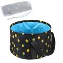 Foldable Bucket for Soaking Feet - Portable Foot Bath Tub Spa Basin for Travel, Home Pedicure & Outdoor Camping (Black)