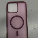 SUPFINE Magnetic for iPhone 16 Pro Max Case (Compatible with MagSafe) (Military Grade Drop Protection) Slim Translucent Matte Shockproof with Anti-Fingerprint Phone Case, Wine Red