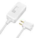 DiCUNO Table-Top Plug in Lamp Dimmer Switch for Table/Floor Lamps, UL Listed, Slide Control, Works with 100 Watt Dimmable LED/CFL and 300 Watt Incandescent/Halogen, 3.3ft Cord, White, 1-Pack