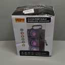 60W (80W Peak) Portable Bluetooth Speaker with Double Subwoofer Heavy Bass, Bluetooth 5.0 Wireless 100ft Outdoor Speaker, Support FM Radio, LED Colorful Lights, Stereo Sound, for Home, Party, Travel