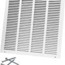 Howeall 16"W x 16"H [Duct Opening Size] Steel Return Air Grille, Air Return Vent Cover for Ceiling and Sidewall - HVAC Air Vent Covers - [Outer Dimensions: 17.75"W x 17.75"H]