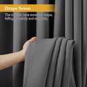 RYB HOME Blackout Curtains for Bedroom 54 Inch Length 2 Panels - Thermal Insulated Room Darkening Kitchen Window Curtains, Thick Privacy Drapes for Nursery Kids Room Dorm, W42xL54, Grey