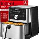 Instant Pot Vortex Plus 6QT XL Air Fryer, 6-in-1, Broils, Dehydrates, Crisps, Roasts, Reheats, Bakes for Quick Easy Meals, 100+ In-App Recipes, Dishwasher-Safe, from the Makers of Instant Pot, Black (Stainless Steel)