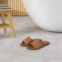 Soda Shoes Efron-S Women Flip Flops Basic Plain Slippers Slip On Sandals Slides Casual Peep Toe Beach (8.5, Tan)