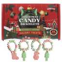 Christmas Candy Bracelets, 24 Individually Wrapped Holiday Treats, Perfect Stocking Stuffer Candies, 10.16 Ounces