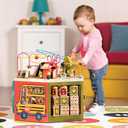 B. toys – Youniversity – Wooden Activity Cube – Developmental Learning Center – Toys for Toddlers, Kids – Alphabet, Numbers, Shapes – 12+ Months, Medium