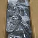 Glass Clamp－4PCS Adjustable Glass Shelf Bracket, 1/3 "-1/2 " 304 Stainless Steel Glass Clamps, Glass Clamp Bracket is Suitable for Railing, Stairs, Glass Wall, All Kinds of Glass (Black-20pcs)