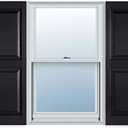 Exterior Solutions Standard Raised Panel Exterior Vinyl Shutter, Black (Pair), 15 Inch x 39 Inch