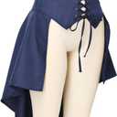 COSDREAMER Steampunk Women's Skirts Waist Belt for Women Ruffles Pirate Corset Costumes (L)