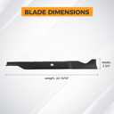 532405380 Medium Lift Lawn Mower Blades for 33266 403107 405380 532403107 PP21011 Compatible with Husqvar na YTH22V46 Z246 YT46LS YTH20K46 YTH21K46 YTH22K46 YTA22V46 46" Deck Lawn Mower