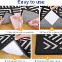 Audend Double Carpet Pad, Non Skid Sided Rug Tape 12 Pack, Rug Gripper on Wood Floor and Tile Floors, White Carpet Gripper for Indoor, Outdoor, Home, Kitchen, Living Room