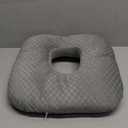 Stuffed Donut Pillow Seat Cushion | for Tailbone and Coccyx Pain, Hemorrhoids, Bed Sores, Pregnancy, Prostate, Surgery Recovery, Sitting Pressure Relief, for Home, Office and Car (Grey)