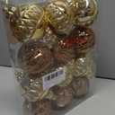 12 PCS Large Christmas Ball Ornaments Set for Tree, Shatterproof Xmas Tree Decorations Balls, Assorted Design Plastic Ornaments for Holiday Wedding Party, Big Brone Christmas Balls (Vintage Bronze)