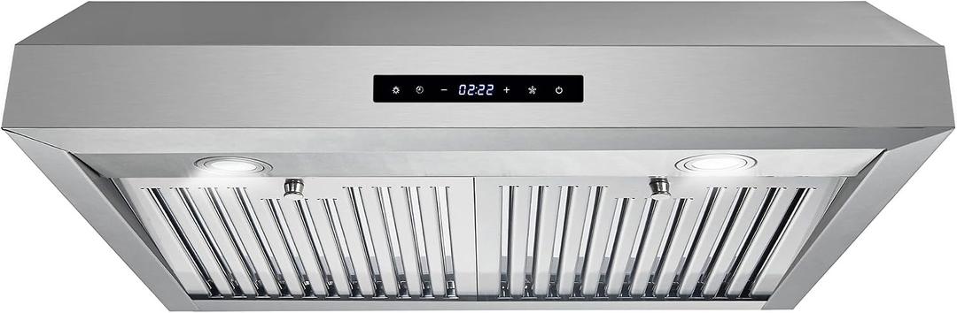 COSMO UMC30 30 in. Haven Collection 380 CFM Ducted Under-Cabinet Range Hood, LED Lights, Touch Controls, Stainless Steel