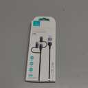 PD 60W USB C Multi Fast Charging Cable Nylon Braided Cord 5-in-1 3A USB/C to Type C/Micro/Phone Fast Sync Charger Adapter Compatible with Laptop/Tablet (4FT)