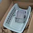 Petmate Pet Porter Fashion Dog Kennel Plastic Crate for Pets 15-20 lbs, Pet Carrier For Home and Travel, Made in USA, 24" L x 14.5" H, Pale Aqua and Black
